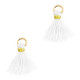 Mini Quaste 1.2cm - Gold-white
